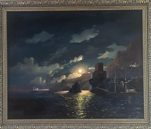 Mėnesienos naktis (įkvėpta I. Aivazovskio)